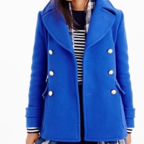 J. Crew Stadium Cloth Nello Gori Double-Breasted Pea Coat - Picture 2 of 10